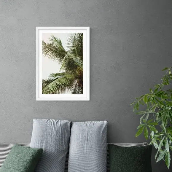 Palm Trees Wall Print - Green, Archival Paper