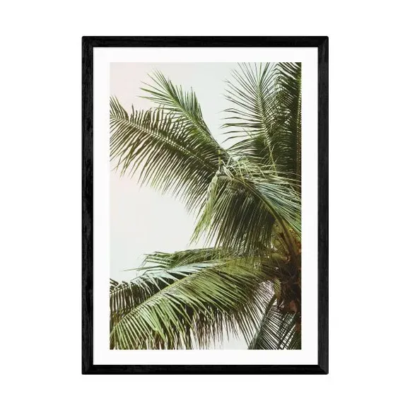 Palm Trees Wall Print - Green, Archival Paper
