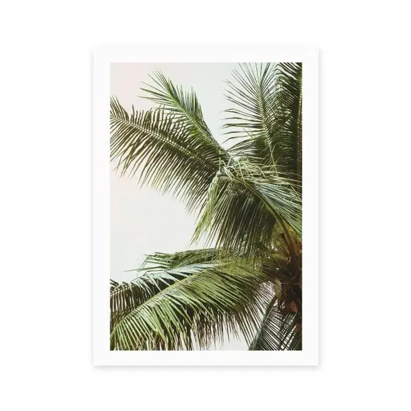 Palm Trees Wall Print - Green, Archival Paper image