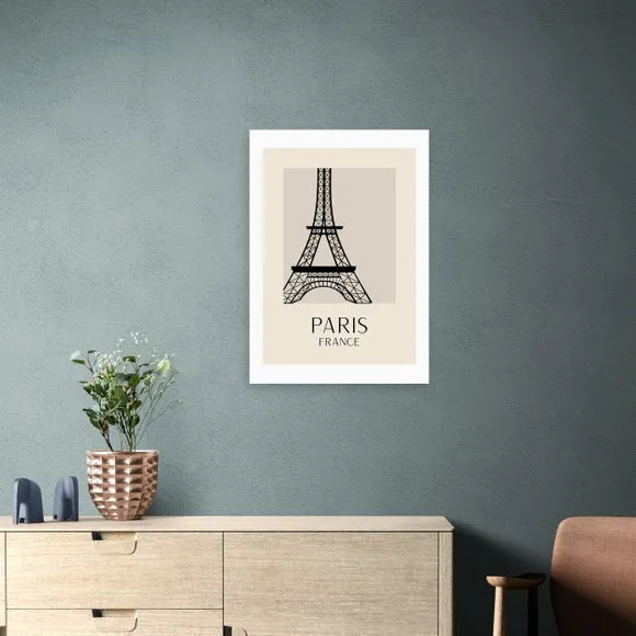 Paris Wall Print with Eiffel Tower - Natural image