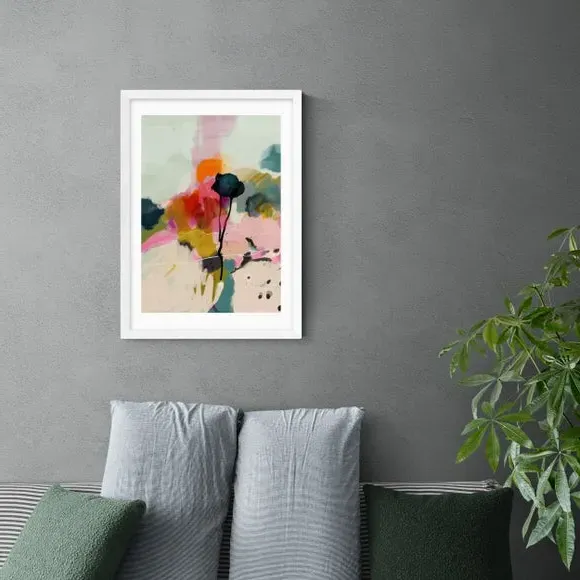 Paysage Abstract Print - Multicolor, Paper