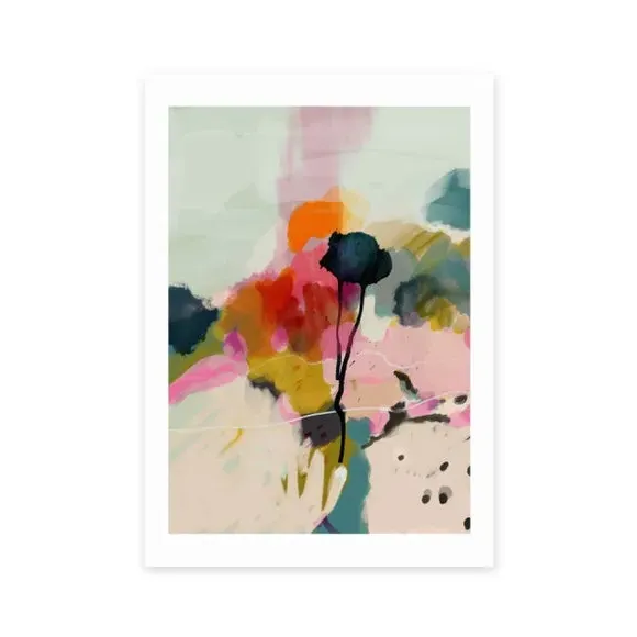 Paysage Abstract Print - Multicolor, Paper image