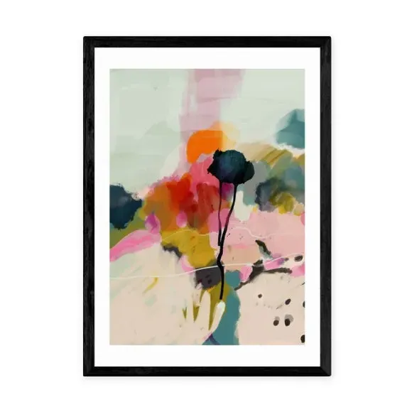 Paysage Abstract Print - Multicolor, Paper