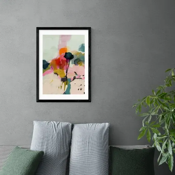Paysage Abstract Print - Multicolor, Paper