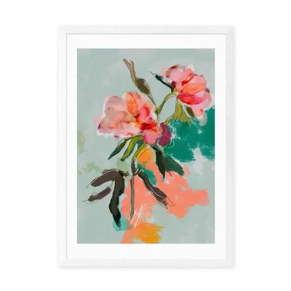 Peonies Wall Print - Green