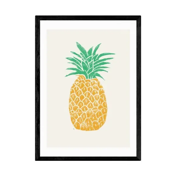 Pineapple Wall Print - Multicolor, Paper