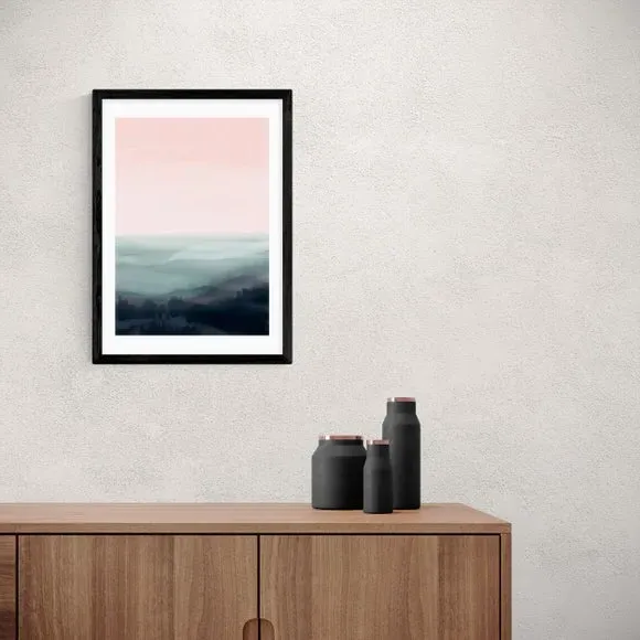 Portrait Landscape Print - Multicolor, Paper