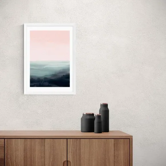 Portrait Landscape Print - Multicolor, Paper