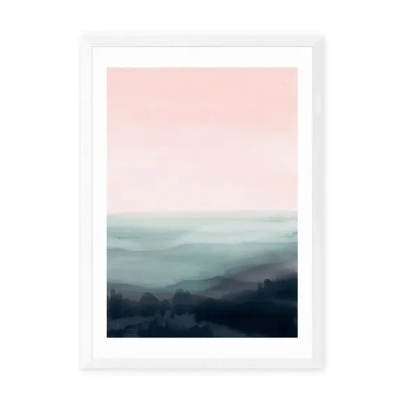Portrait Landscape Print - Multicolor, Paper