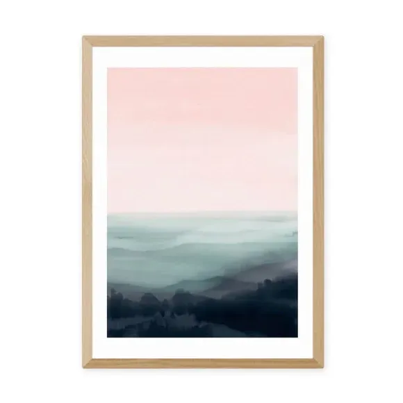 Portrait Landscape Print - Multicolor, Paper