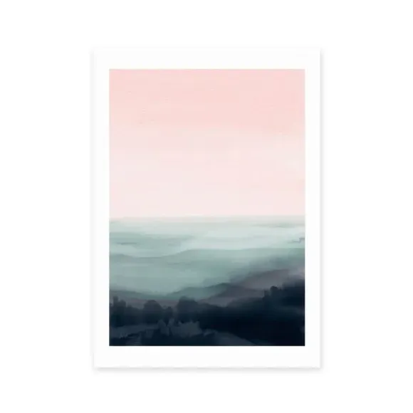 Portrait Landscape Print - Multicolor, Paper image