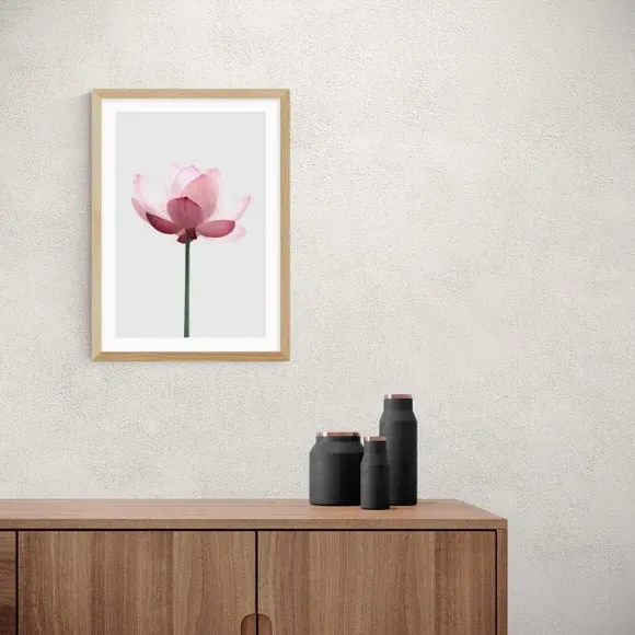 Portrait Lotus Print - Pink, Archival Paper