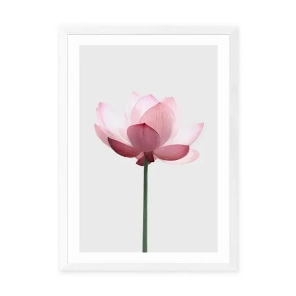 Portrait Lotus Print - Pink, Archival Paper