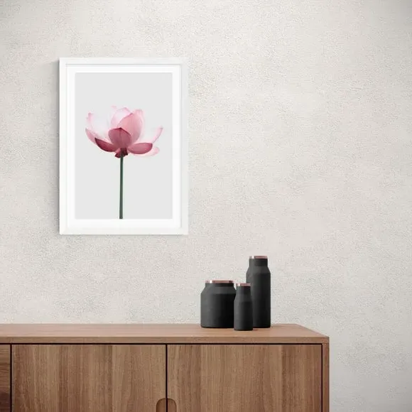 Portrait Lotus Print - Pink, Archival Paper