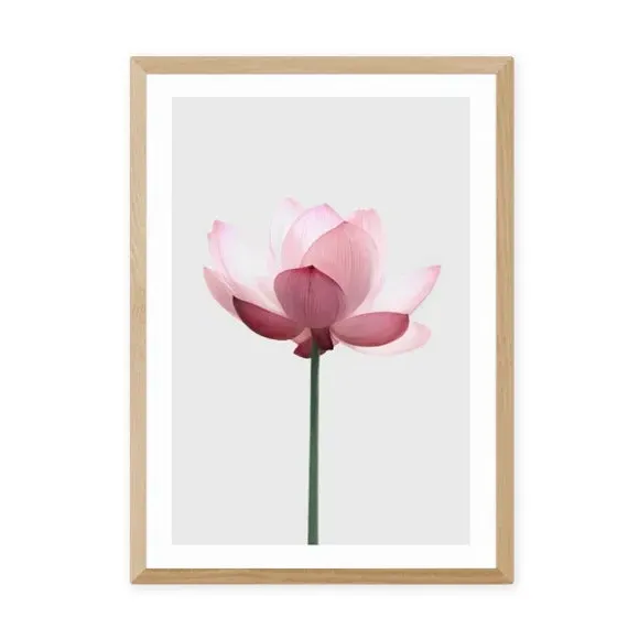 Portrait Lotus Print - Pink, Archival Paper