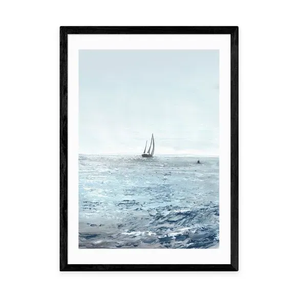 Portrait Seascape Print - Blue, Archival Paper
