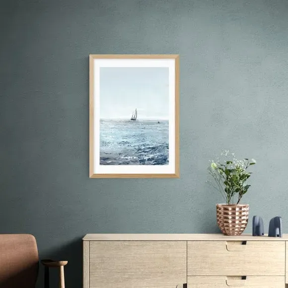 Portrait Seascape Print - Blue, Archival Paper