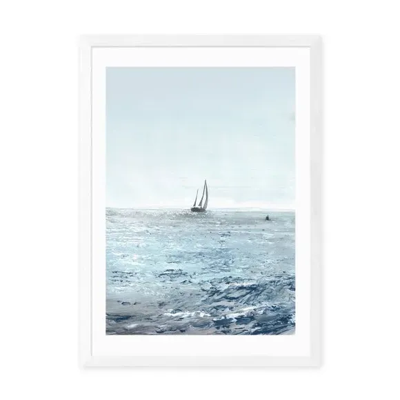 Portrait Seascape Print - Blue, Archival Paper