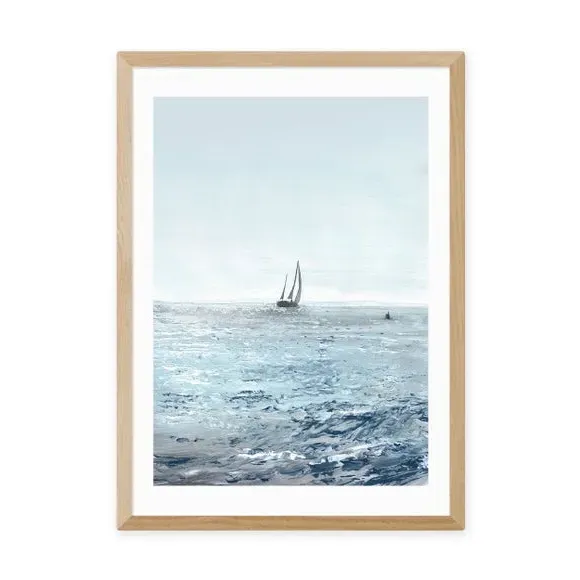 Portrait Seascape Print - Blue, Archival Paper