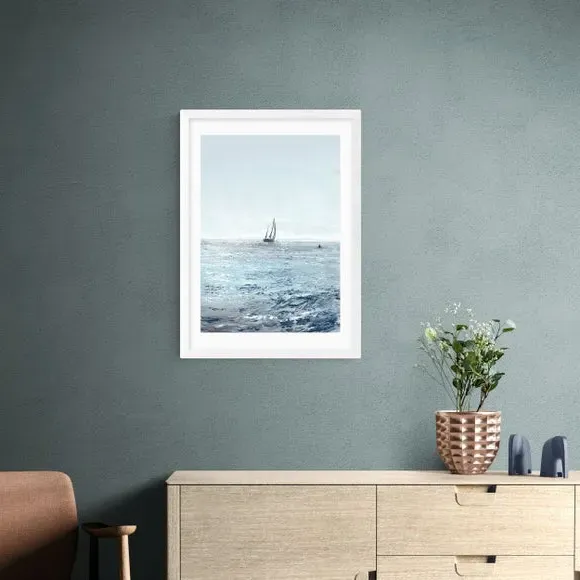 Portrait Seascape Print - Blue, Archival Paper