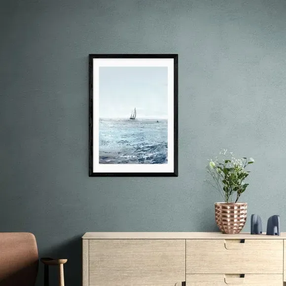 Portrait Seascape Print - Blue, Archival Paper
