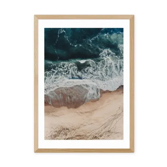 Portrait Wall Print Coastal Theme - Multicolor