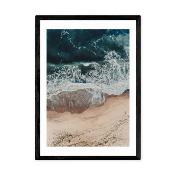 Portrait Wall Print Coastal Theme - Multicolor
