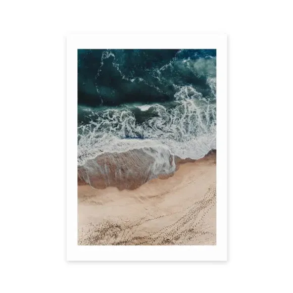 Portrait Wall Print Coastal Theme - Multicolor image