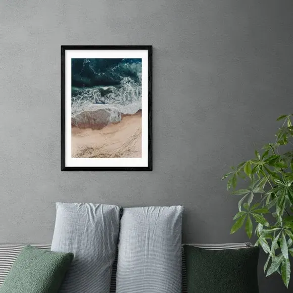 Portrait Wall Print Coastal Theme - Multicolor