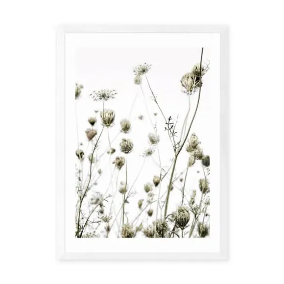 Portrait Wall Print Floral - Multicolor, Paper