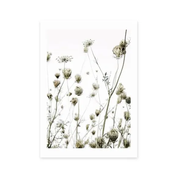 Portrait Wall Print Floral - Multicolor, Paper image