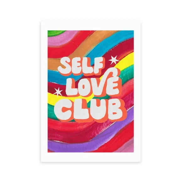 Rainbow Club Art Print - Multicolor, Paper