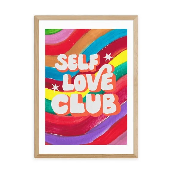 Rainbow Club Art Print - Multicolor, Paper