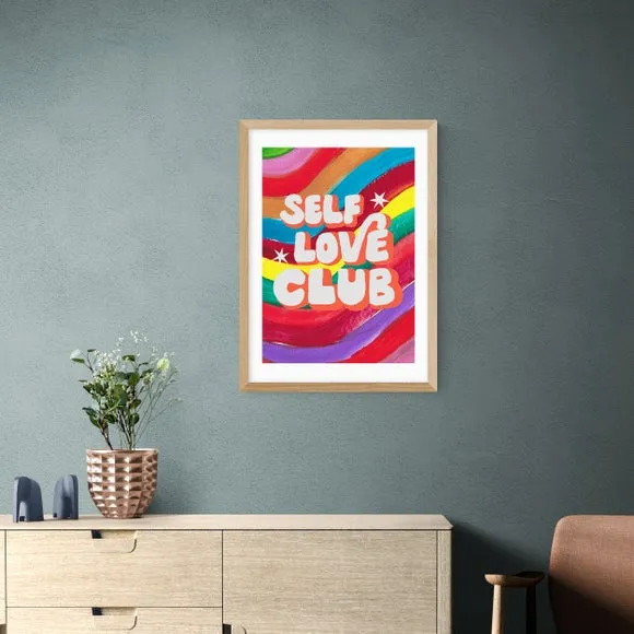 Rainbow Club Art Print - Multicolor, Paper