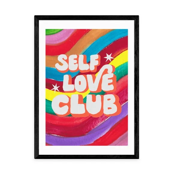Rainbow Club Art Print - Multicolor, Paper