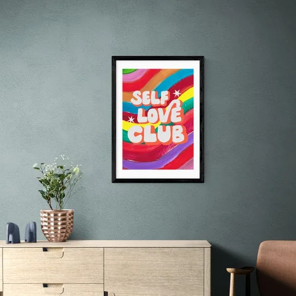 Rainbow Club Art Print - Multicolor, Paper