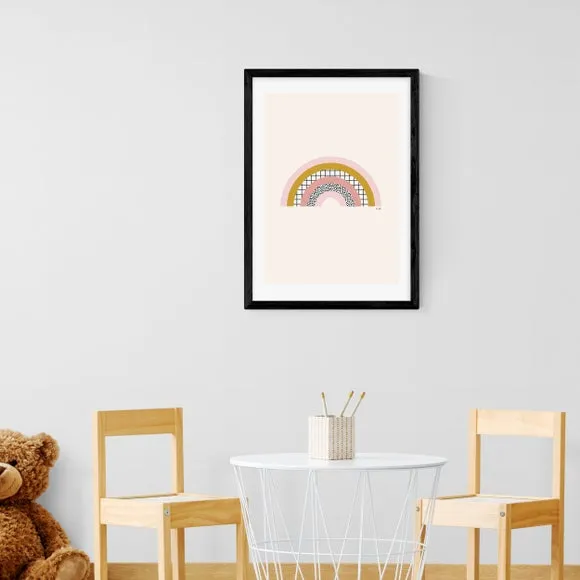Rainbow Wall Print - White, Archival Paper