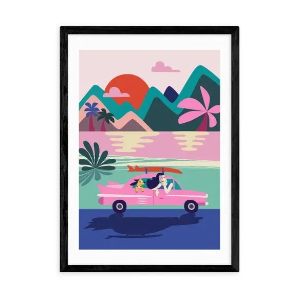Road Trip Wall Print - Multicolor, Paper