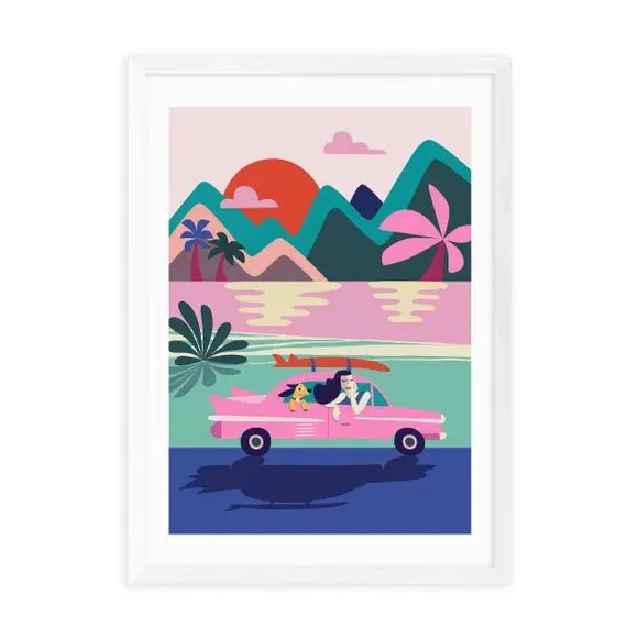 Road Trip Wall Print - Multicolor, Paper
