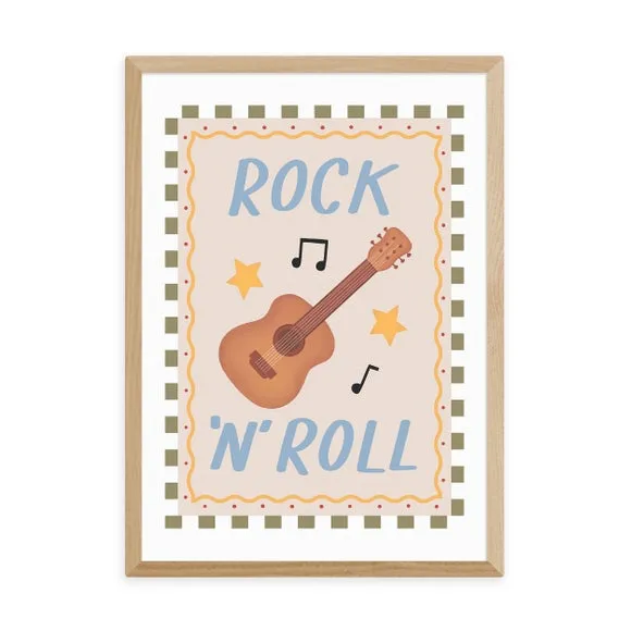 Rock n Roll Wall Print - Multicolor, Paper
