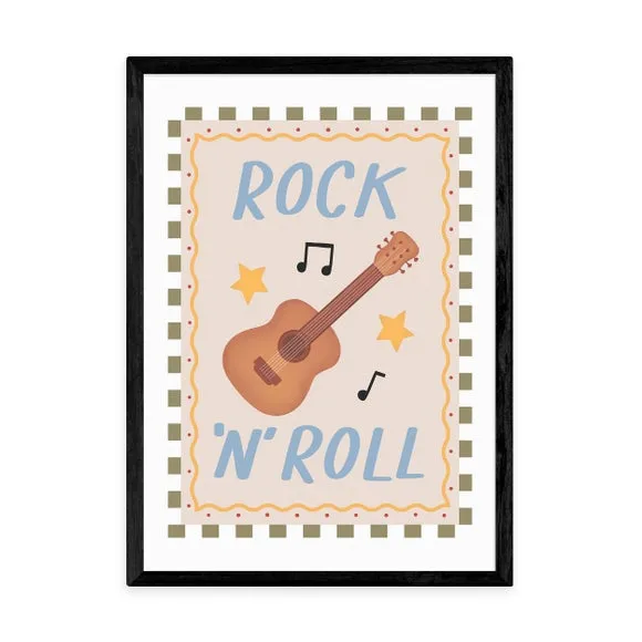 Rock n Roll Wall Print - Multicolor, Paper