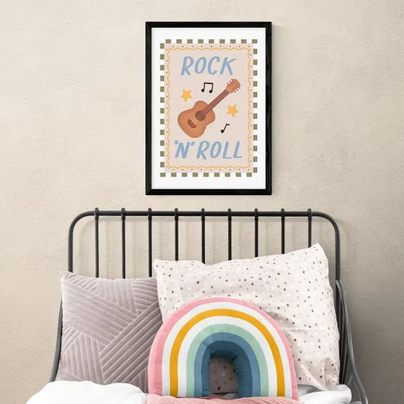 Rock n Roll Wall Print - Multicolor, Paper