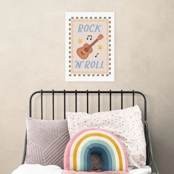 Rock n Roll Wall Print - Multicolor, Paper image