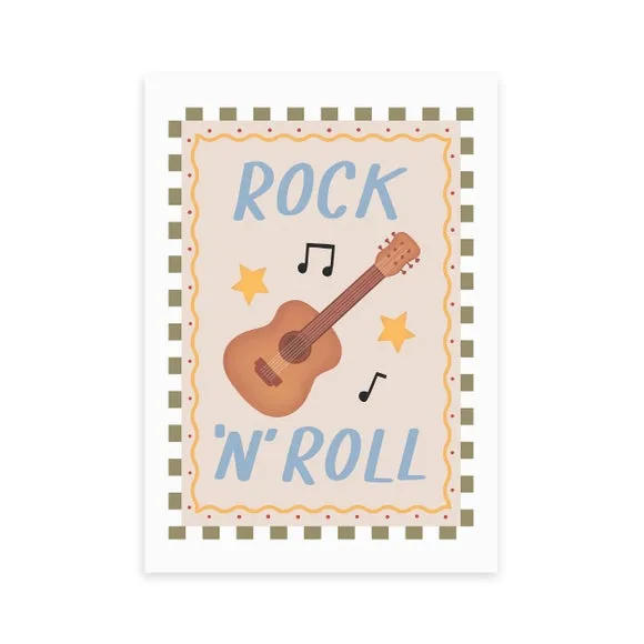 Rock n Roll Wall Print - Multicolor, Paper