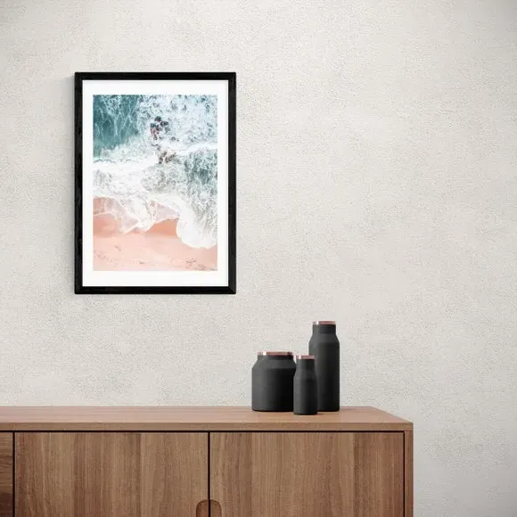 Sands of Coral Haze Print - Multicolor, Paper