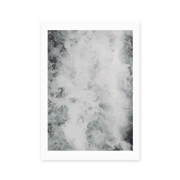 Sea Foam Wall Print - White Frame