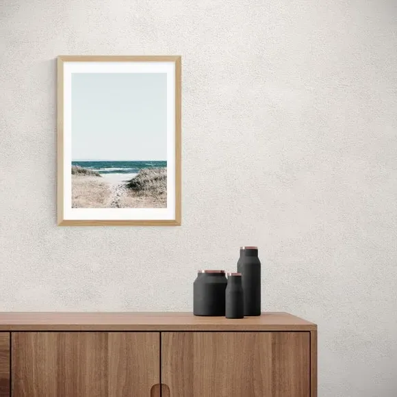 Sea View Wall Print - Blue, Archival Paper
