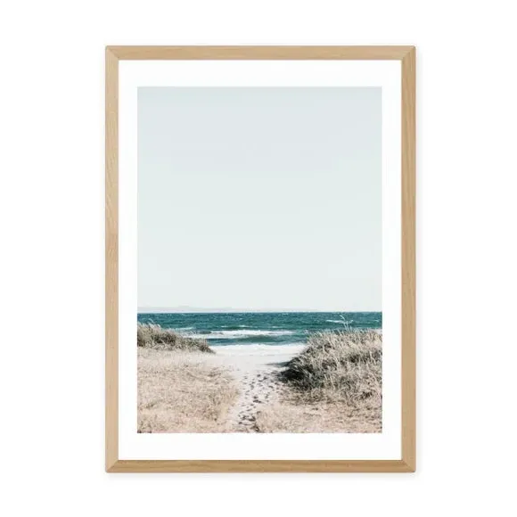 Sea View Wall Print - Blue, Archival Paper