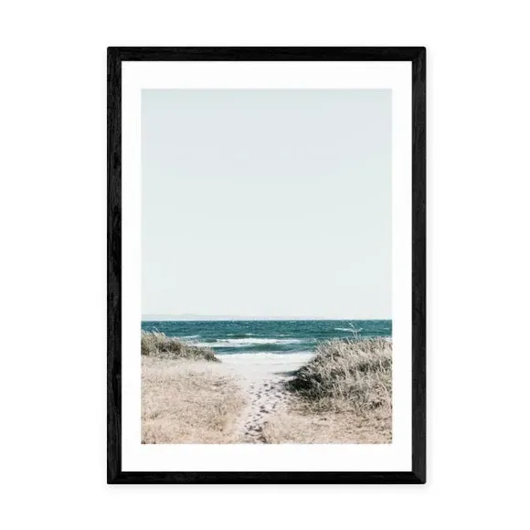 Sea View Wall Print - Blue, Archival Paper