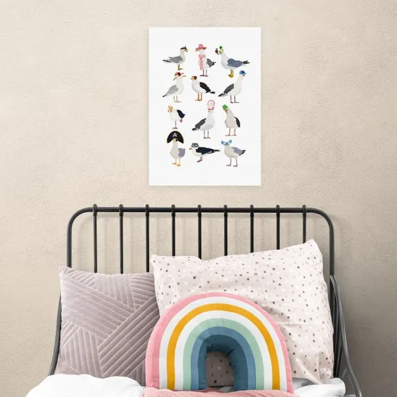 Seagulls Wall Print - Multicolor image